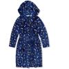 Lands’ End Kids Hooded Fleece Solid Robe(Cobalt Bolts)