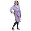 Lands’ End Kids Hooded Fleece Solid Robe(Lavender)