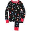 Lands’ End Kids Pattern Snug Fit Pajama Set(Black Digital Space Print)