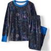 Lands’ End Kids Pattern Snug Fit Pajama Set(Black Galaxy Cosmos)