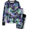 Lands’ End Kids Pattern Snug Fit Pajama Set(Blue Green Cosmos)