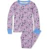 Lands’ End Kids Pattern Snug Fit Pajama Set(Doodle on Light Purple)
