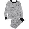 Lands’ End Kids Pattern Snug Fit Pajama Set(Graphic/White/Black)