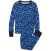 Lands’ End Kids Pattern Snug Fit Pajama Set(Navy Food Constellation)