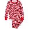 Lands’ End Kids Pattern Snug Fit Pajama Set(Red Seasonal Trees)