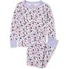 Lands’ End Kids Pattern Snug Fit Pajama Set(White Watercolor Cheetah)