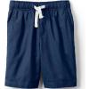 Lands’ End Kids Pull On Chambray Elastic Waist Shorts(Deep Sea Navy)