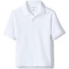 Lands’ End Kids School Uniform Polo – 100% Cotton Comfort That Lasts All Year, Easy-Care, Short Sleeve(White)