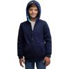 Lands’ End Kids Ultra Soft Sherpa Full Zip Hoodie Sweatshirt (XS-L)(Deep Sea Navy)