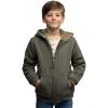 Lands’ End Kids Ultra Soft Sherpa Full Zip Hoodie Sweatshirt (XS-L)(Olive)