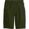 Lands’ End Men’s 9 Inch Packable Cargo Swim Shorts(Dark Cilantro Green)
