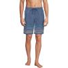 Lands’ End Men’s 9″ Volley Hydroliner Swim Trunks(Indigo/Multi Border Stripe)