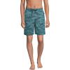 Lands’ End Men’s 9″ Volley Swim Trunks(Deep Sea Navy Stipple Palm)