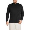 Lands’ End Men’s American-Grown Supima Cotton Mock Turtleneck Shirt(Black)