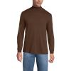 Lands’ End Men’s American-Grown Supima Cotton Mock Turtleneck Shirt(Dark Walnut Brown)