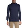 Lands’ End Men’s American-Grown Supima Cotton Mock Turtleneck Shirt(Radiant Navy)