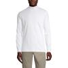 Lands’ End Men’s American-Grown Supima Cotton Mock Turtleneck Shirt(White)