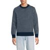 Lands’ End Men’s Button Up Crewneck Sweater(Radiant Navy/Ivory Mariner)