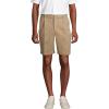 Lands’ End Men’s Comfort Waist Pleated 9″ No Iron Chino Shorts(Khaki)