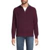 Lands’ End Men’s Drifter Quarter Zip Sweater(Lush Burgundy)