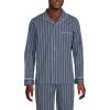 Lands’ End Men’s Essential Pajama Shirt(Slate Blue Double Stripe)