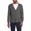 Lands’ End Men’s Fine Gauge Cotton Cardigan(Charcoal Heather)