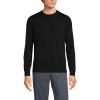 Lands’ End Men’s Fine Gauge Cotton Crew Neck Sweater(Black)