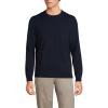 Lands’ End Men’s Fine Gauge Cotton Crew Neck Sweater(Radiant Navy)