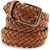 Lands’ End Men’s Leather Braid Belt(Chestnut)
