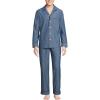 Lands’ End Men’s Long Sleeve Essential Pajama Set(Medium Indigo Chambray)