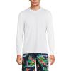 Lands’ End Men’s Long Sleeve Swim Tee Rash Guard(White)