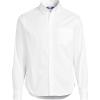 Lands’ End Men’s Long Sleeve Tailored Fit Travel Kit Shirt(White)