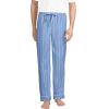 Lands’ End Men’s Poplin Pajama Pants(Muted Cobalt Blue/White Stripe)