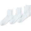 Lands’ End Men’s Rib Quarter Socks 3 Pack(White)