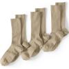 Lands’ End Men’s Seamless Toe Cotton Rib Dress Socks (3-pack)(Khaki)