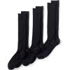 Lands’ End Men’s Seamless Toe Over the Calf Rib Dress Socks 3-pack(Black)