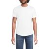 Lands’ End Men’s Short Sleeve American-Grown Supima Cotton Curved Hem Tee(White)