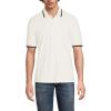 Lands’ End Men’s Short Sleeve Comfort-First Mesh Polo Shirt(Egret White)