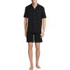 Lands’ End Men’s Short Sleeve Cooling Knit Short Set(Black)