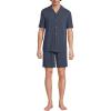Lands’ End Men’s Short Sleeve Cooling Knit Short Set(Slate Blue)