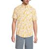 Lands’ End Men’s Short Sleeve Essential Lightweight Poplin(Sweet Mango Tossed Floral)