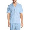 Lands’ End Men’s Short Sleeve Essential Pajama Shirt(Blue Jay)