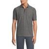 Lands’ End Men’s Short Sleeve Performance Pieced Yoke Hybrid Polo(Black Slate Spacedye)