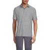Lands’ End Men’s Short Sleeve Performance Pieced Yoke Hybrid Polo(Light Fog Space Dye)