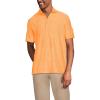 Lands’ End Men’s Short Sleeve Performance Pieced Yoke Hybrid Polo(Orange Mist Space Dye)