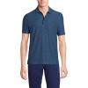 Lands’ End Men’s Short Sleeve Performance Pieced Yoke Hybrid Polo(Radiant Navy Spacedye)