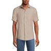 Lands’ End Men’s Short Sleeve Seersucker Shirt(Rich Camel)