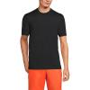 Lands’ End Men’s Short Sleeve Swim Tee Rash Guard(Black)