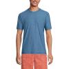 Lands’ End Men’s Short Sleeve Swim Tee Rash Guard(Evening Blue Heather)