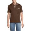 Lands’ End Men’s Short Sleeve Tipped Welt Pocket American-Grown Supima Cotton Polo(Dark Walnut Brown)